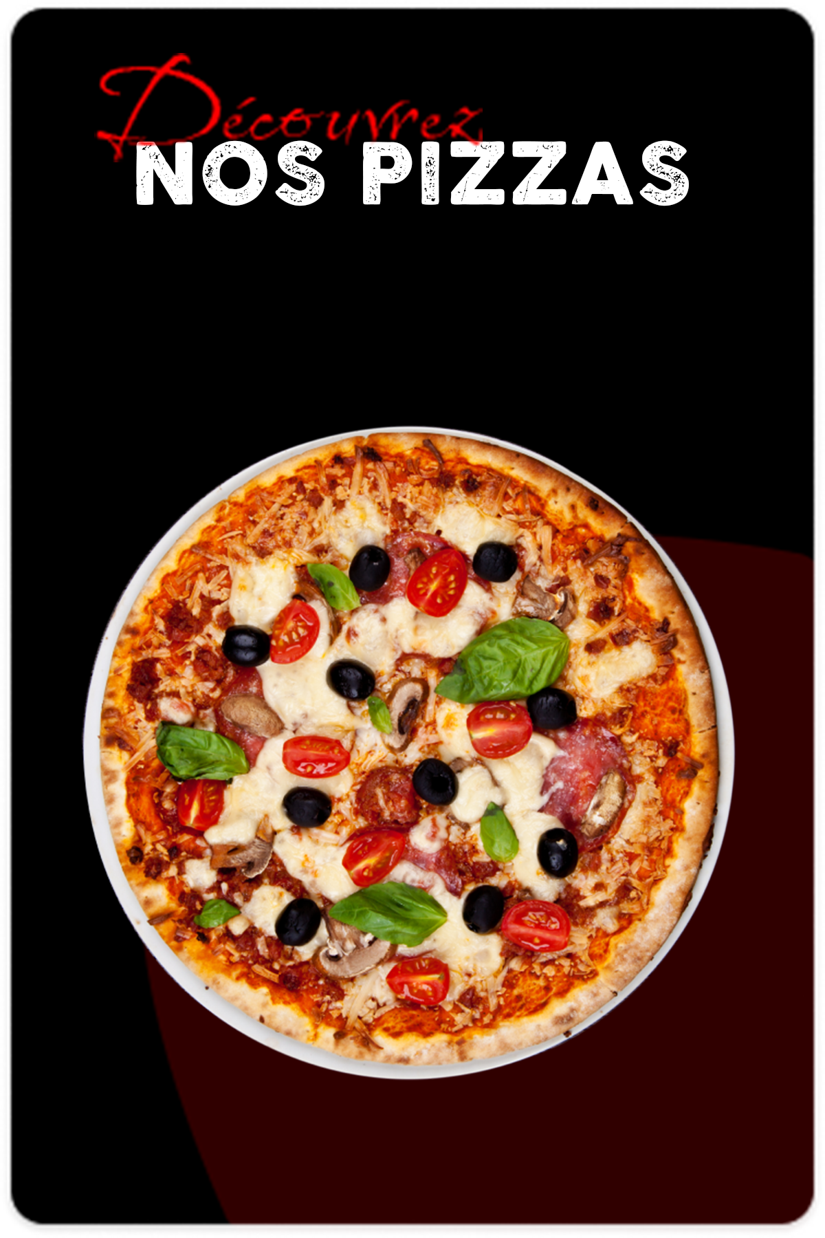 Pizza croustillante en livraison 6jr/7 à  etiolles 91450